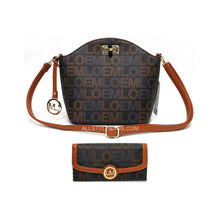 Load image into Gallery viewer, Loem brown signature crossbody messenger wallet Bag set designer inspire