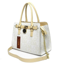 Load image into Gallery viewer, LOEM cream white signature wallet shoulder Bag belt handbag set lock key pockets