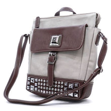 Load image into Gallery viewer, Designer Color Block Cross-body Pockets rhinestone Studs L crossover Messenger B