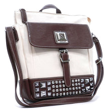 Load image into Gallery viewer, Designer Color Block Cross-body Pockets rhinestone Studs L crossover Messenger B