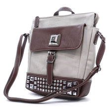 Load image into Gallery viewer, Designer Color Block Cross-body Pockets rhinestone Studs L crossover Messenger B
