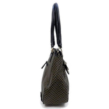Load image into Gallery viewer, ALBA polka signature print satchel Bag Purse Black Golden lock embossed FM241