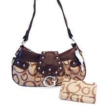 Cargar imagen en el visor de la galería, Cartera de lona con la firma Ivy G, inspirada en el diseñador, color marrón