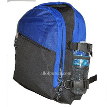 Load image into Gallery viewer, School Book Backpack Bag Outdoor Daypack Sport Black Blue Color Block gym
