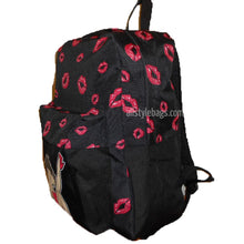 Load image into Gallery viewer, Betty Boop black canvas Bag Backpack School face heart book Pockets sport
