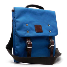 Load image into Gallery viewer, Canvas Cross-body bag tablet Messenger Blanc blue form I Pad Flap Over