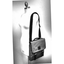 Load image into Gallery viewer, Canvas Cross-body bag tablet Messenger Blanc blue form I Pad Flap Over