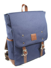 Load image into Gallery viewer, Canvas school sport L backpack sport Bag I Pad laptop Blanc Navy Blue