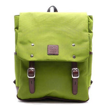 Load image into Gallery viewer, Canvas School Sport Backpack Bag Green I Pad laptop form Pocket Blanc