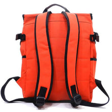 Load image into Gallery viewer, Canvas school L backpack Bag pockets I Pad laptop form orange sport Blanc Belt