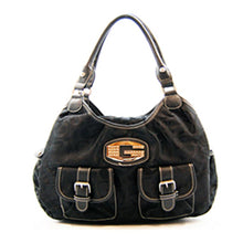 Cargar imagen en el visor de la galería, Bolso tipo cartera de lona con firma Bolso de mano marrón inspirado en el diseñador con bolsillos