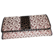 Load image into Gallery viewer, canvas G signature L checkbook wallet Designer inspired CE brown woman