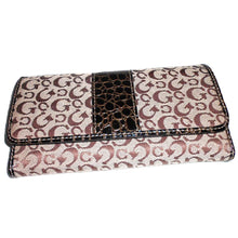 Load image into Gallery viewer, canvas G signature L checkbook wallet Designer inspired CE brown woman