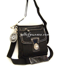Load image into Gallery viewer, canvas G signature cross-body bag messenger Designer inspired black lock pocket