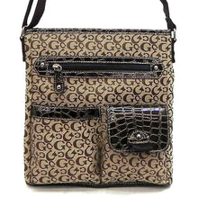 Load image into Gallery viewer, Designer inspired canvas G signature Cross-body bag pocket messenger