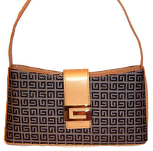 Load image into Gallery viewer, G metal plaid handbag bag purse classic Designer inspired belt brown tan
