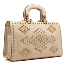 Cargar imagen en el visor de la galería, Bolso de mano LOEM Bling Bandolera Bolso Tote Diseñador Diamantes de imitación Boxer Tachuelas F08504