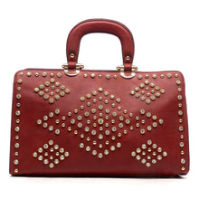 Cargar imagen en el visor de la galería, Bolso de mano LOEM Bling Bandolera Bolso Tote Diseñador Diamantes de imitación Boxer Tachuelas F08504