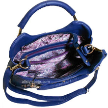 Cargar imagen en el visor de la galería, Bolso de mano tipo cartera LOEM Polka Shoulder L con diseño de flores y tachuelas de diamantes de imitación
