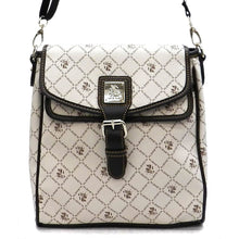 Load image into Gallery viewer, Designer Alba Chunma Signature Cross-body Bag Print Belt Pockets White Brown