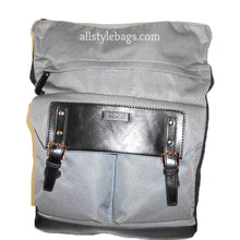 Load image into Gallery viewer, Color block Canvas School L Backpack blanc Black gray Laptop tablet Sport Bag