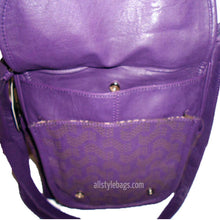 Cargar imagen en el visor de la galería, Bolsillos con solapa inspirados en el diseñador Bolso bandolera Cinturón morado