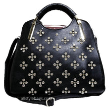 Load image into Gallery viewer, Designer inspired burgundy red LOEM Polka Flora Rhinestone Shoulder bag handbag