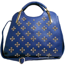 Load image into Gallery viewer, Designer inspired burgundy red LOEM Polka Flora Rhinestone Shoulder bag handbag