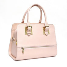 Cargar imagen en el visor de la galería, Bolso de mano tipo bóxer con dos bolsillos y cremallera LOEM de inspiración diseñadora, color negro