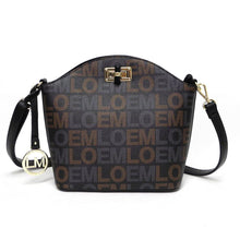 Load image into Gallery viewer, LOEM signature Print designer gold switch lock cross shoulder Bag handbag LT688