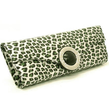 Load image into Gallery viewer, bling Green Silver Animal Print Rhinestone Evening Party Wrist handbag bag wallet