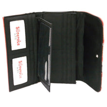 Load image into Gallery viewer, canvas beige signature woman checkbook L wallet purple Designer inspired