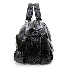 Cargar imagen en el visor de la galería, Bolso de mano con borlas verdes y micro diamantes de imitación en relieve de cocodrilo