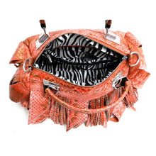 Cargar imagen en el visor de la galería, Bolso de mano con borlas verdes y micro diamantes de imitación en relieve de cocodrilo