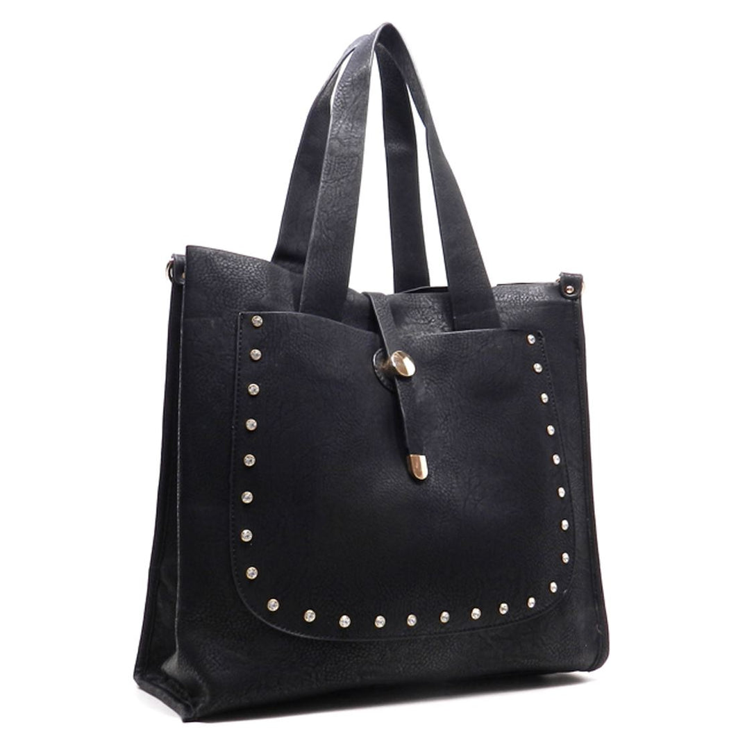 Belt golden lock rhinestones pockets L satchel tote handbag Bag Designer Inspire