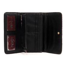 Load image into Gallery viewer, Graphic Black bling L Woman Wallet Checkbook rhinestone multicolor designer