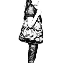 Load image into Gallery viewer, Black Shoulder Satchel Bag Handbag Purse rhinestone designer Inspired pockets