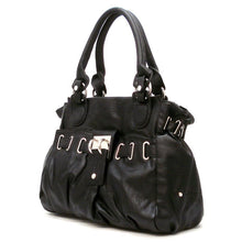 Load image into Gallery viewer, Black Belt studs Pockets shoulder Satchel Bag Handbag Purse