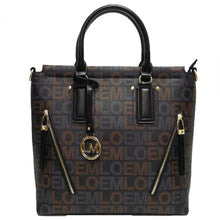 Load image into Gallery viewer, Black LOEM signature shoulder Bag tote handbag wallet set zipper pockets