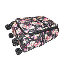 Load image into Gallery viewer, Boop 3pcs Set canvas Luggage 4 pairs rolling Spinning Wheels pink red face
