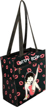 Load image into Gallery viewer, Betty Boop canvas black kick shopping bag tote purse handbag