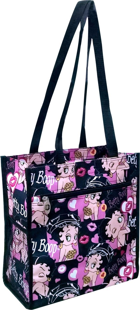 Betty Boop canvas pink shopping bag tote purse handbag cartoon