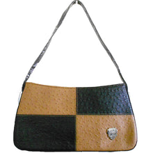 Load image into Gallery viewer, Betty Boop Brown Ostrich patchwork satchel bag handbag purse TAN