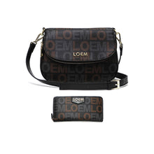 Load image into Gallery viewer, LOEM white crossbody shoulder wallet Bag set messenger handbag signature flap