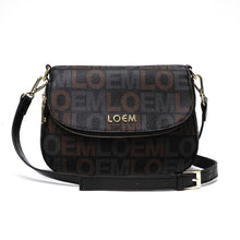Load image into Gallery viewer, LOEM white crossbody shoulder Bag messenger handbag signature flap over pockets