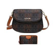 Load image into Gallery viewer, LOEM white crossbody shoulder wallet Bag set messenger handbag signature flap