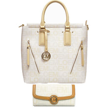 Load image into Gallery viewer, Black LOEM signature shoulder Bag tote handbag wallet set zipper pockets