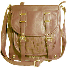 Cargar imagen en el visor de la galería, Bolsillos con solapa inspirados en el diseñador Bolso bandolera Cinturón morado