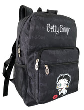 Load image into Gallery viewer, Betty Boop black School Backpack Book Sport pockets
