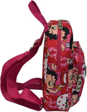 Load image into Gallery viewer, Betty Boop Canvas School mini Backpack Book Pink red Sport Pockets
